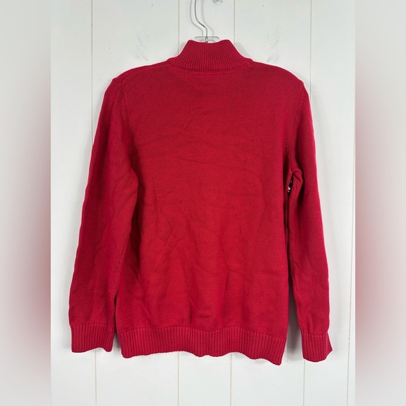 NWT THE CHILDRENS PLACE Sweater Boys XL 14 Red Fair Isle Mock Neck Long Sleeve - Picture 3 of 7